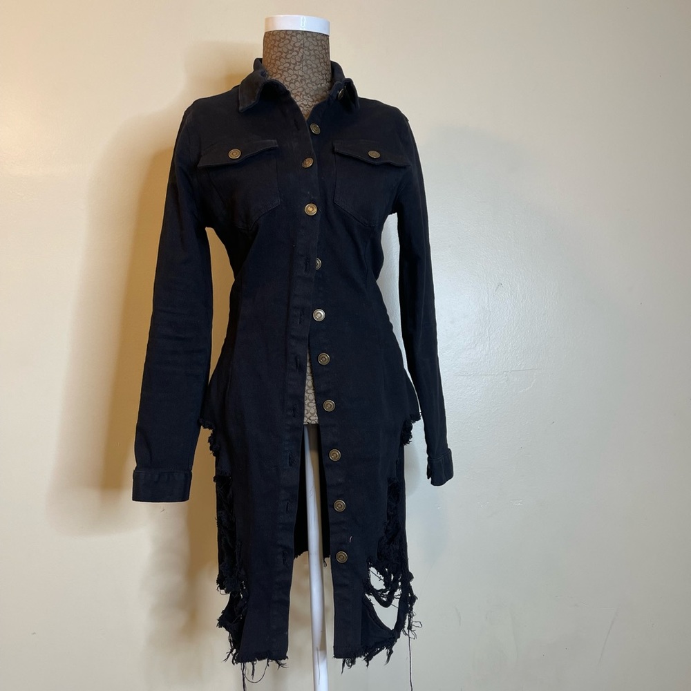 Black Stretch Denim Dress/Jacket